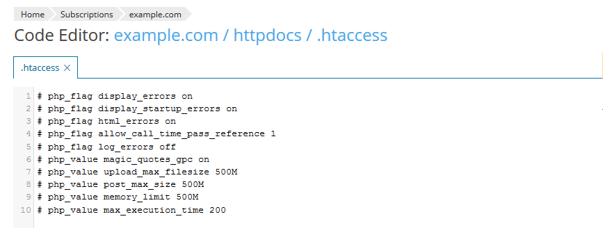 htaccess